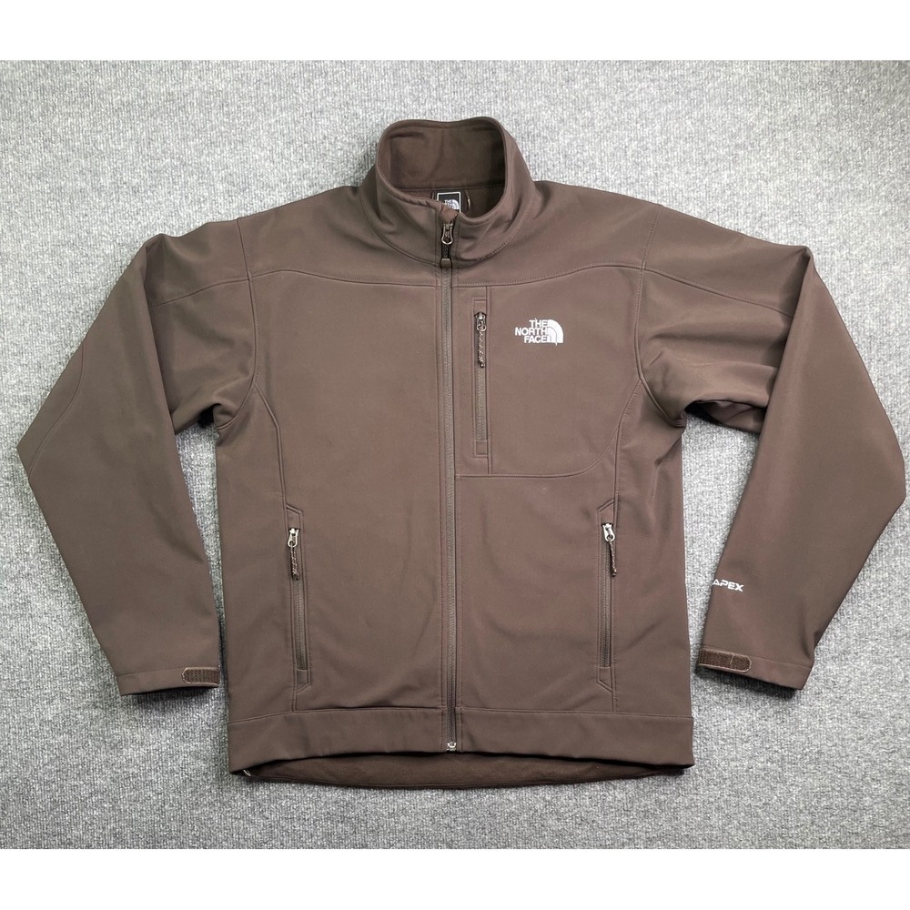 The North Face Apex Bionic Jacket Mens M Brown Softshell Full Zip Windproof AL5C